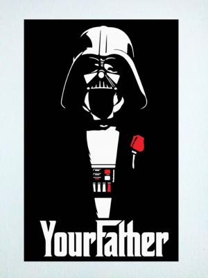 Placa decorativa Darth Vader Mdf 3mm 20x30 4x0 Offset  